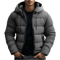 Men's waterproof insulated puffer jacket in grey
