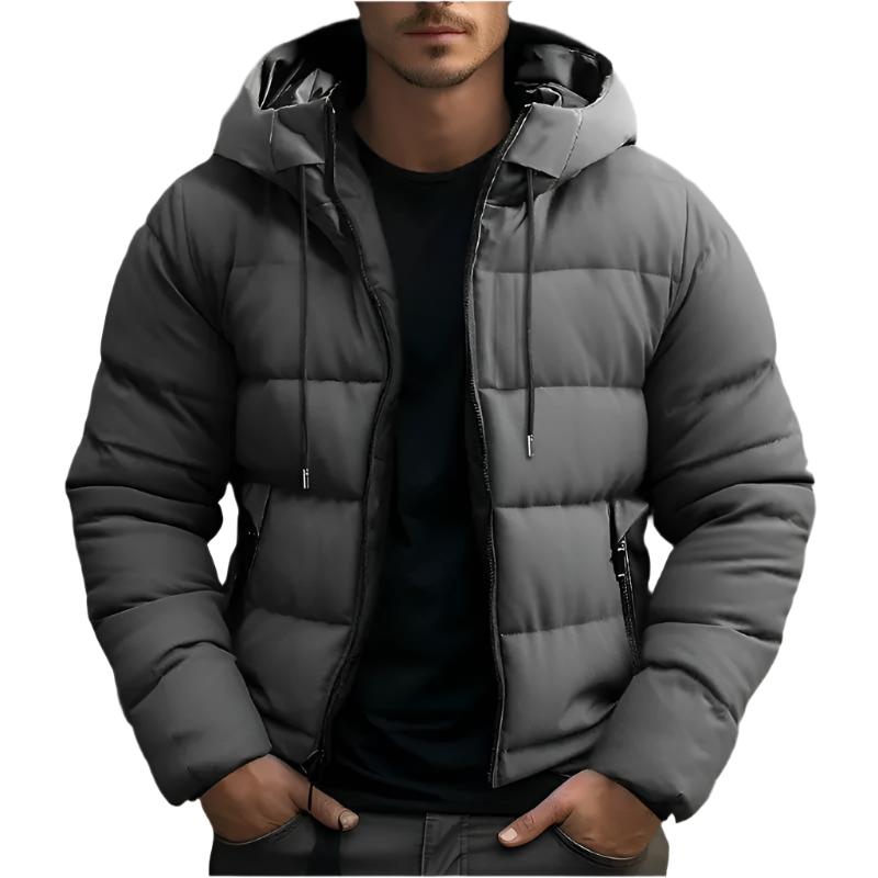 Men's waterproof insulated puffer jacket in grey