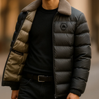 Men's fleece-collar down jacket — additional view