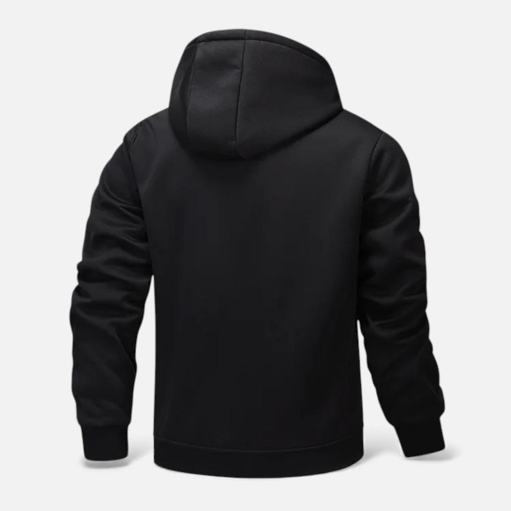 Men's fleece-lined winter hoodie jacket — additional view