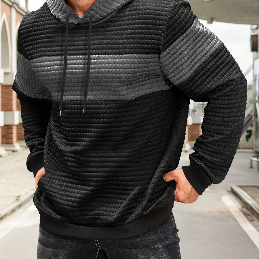 Knox | Color Block Textured Hoodie