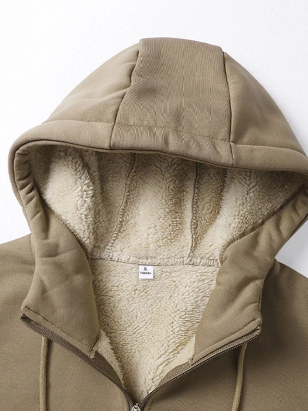 Men's zip-up fleece-lined hoodie — additional view