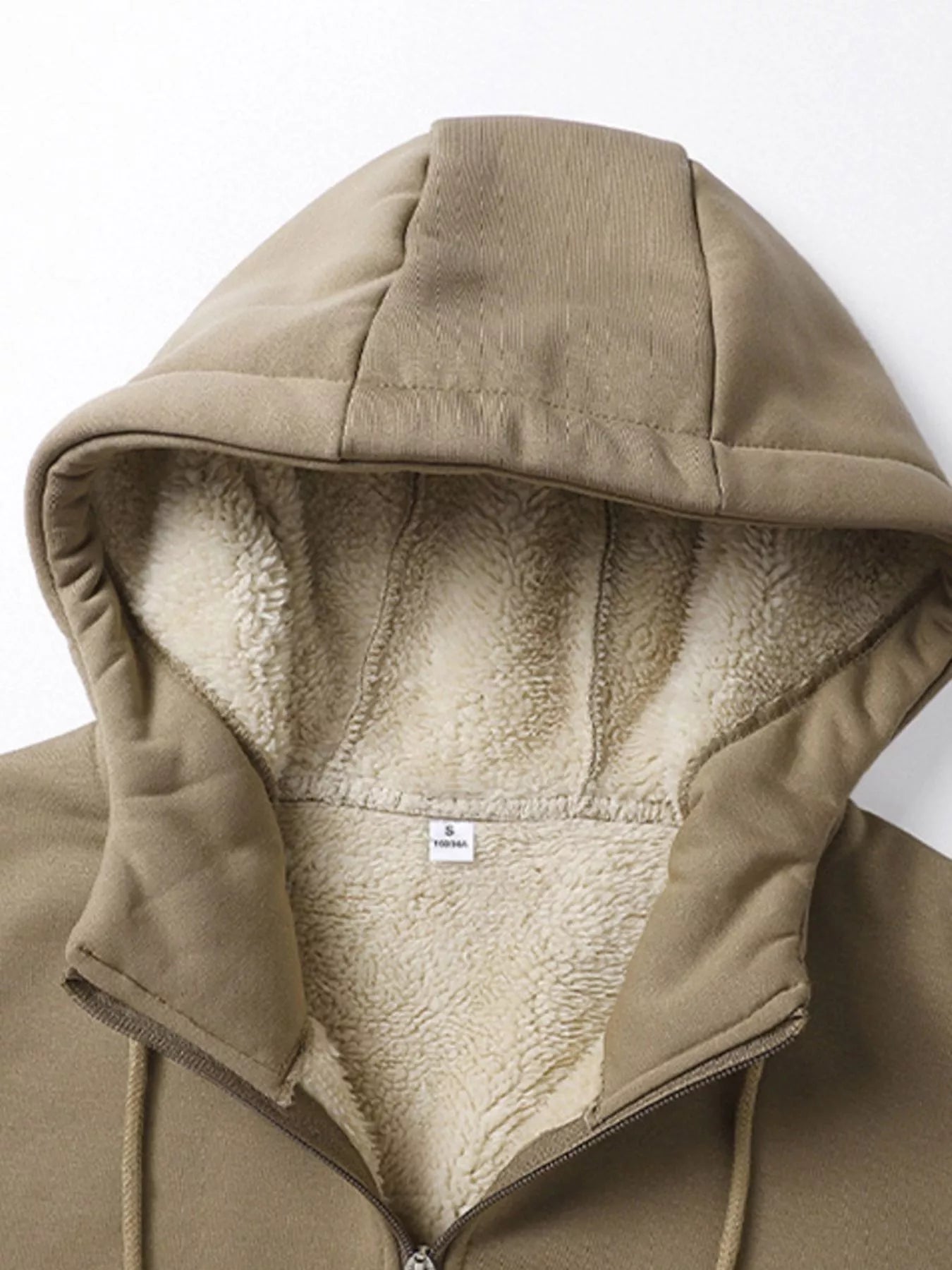 Men's zip-up fleece-lined hoodie — additional view