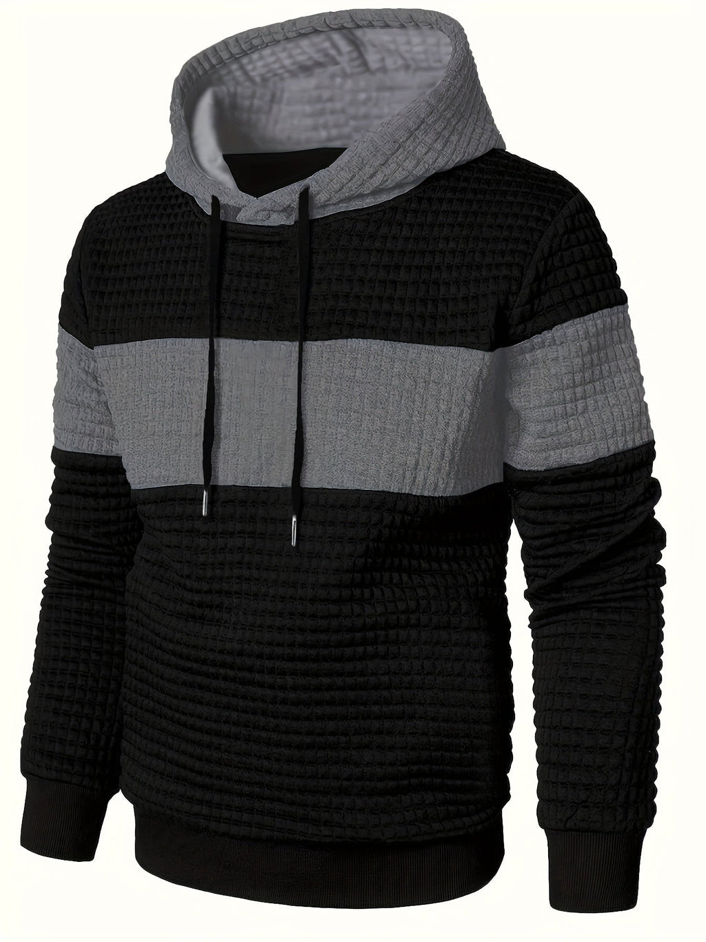 Knox | Color Block Textured Hoodie