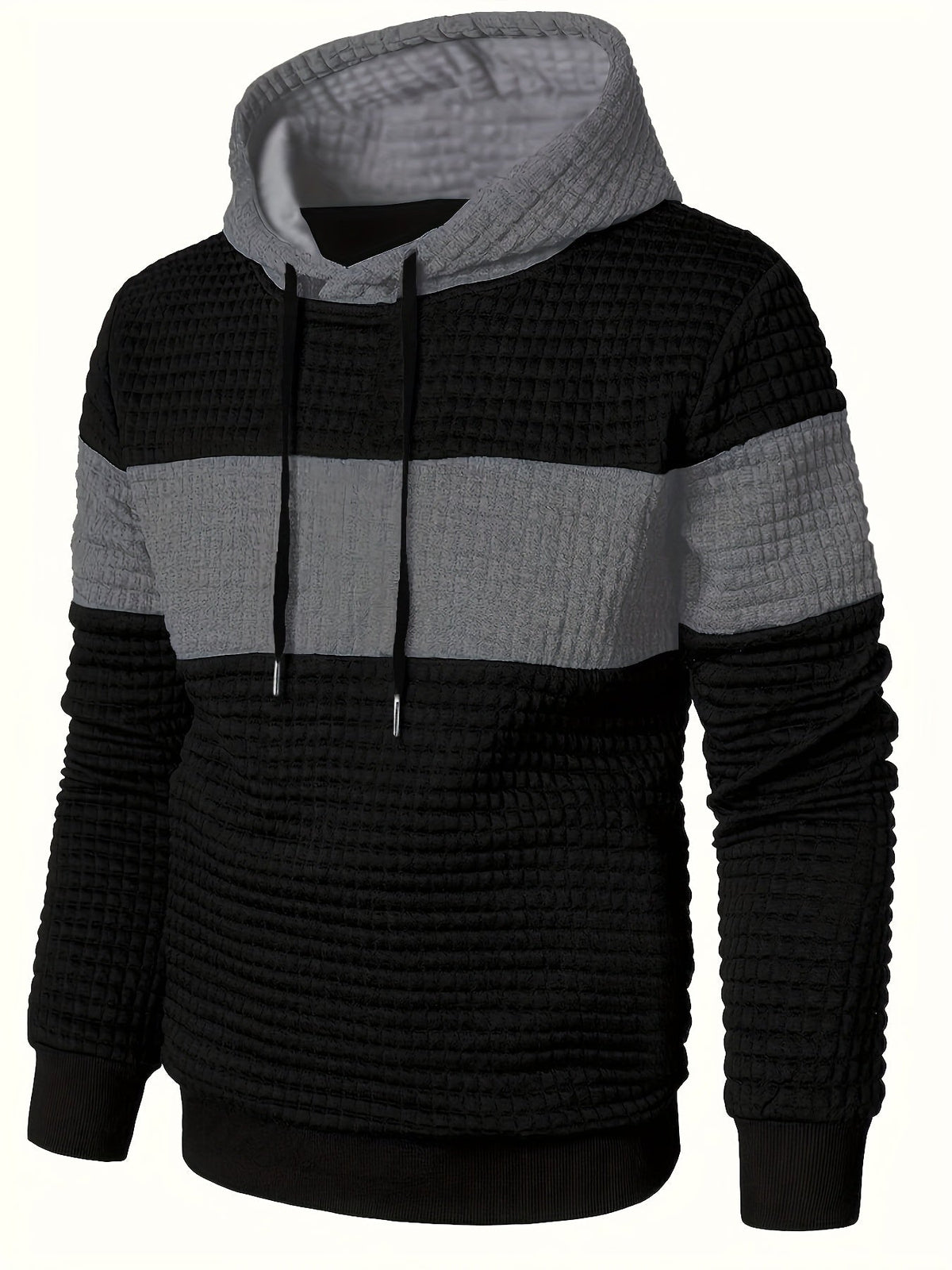 Knox | Color Block Textured Hoodie