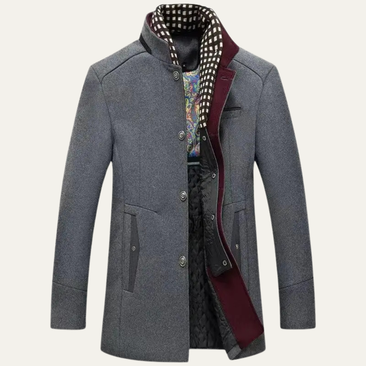Men's stand-collar heritage trench coat — additional view