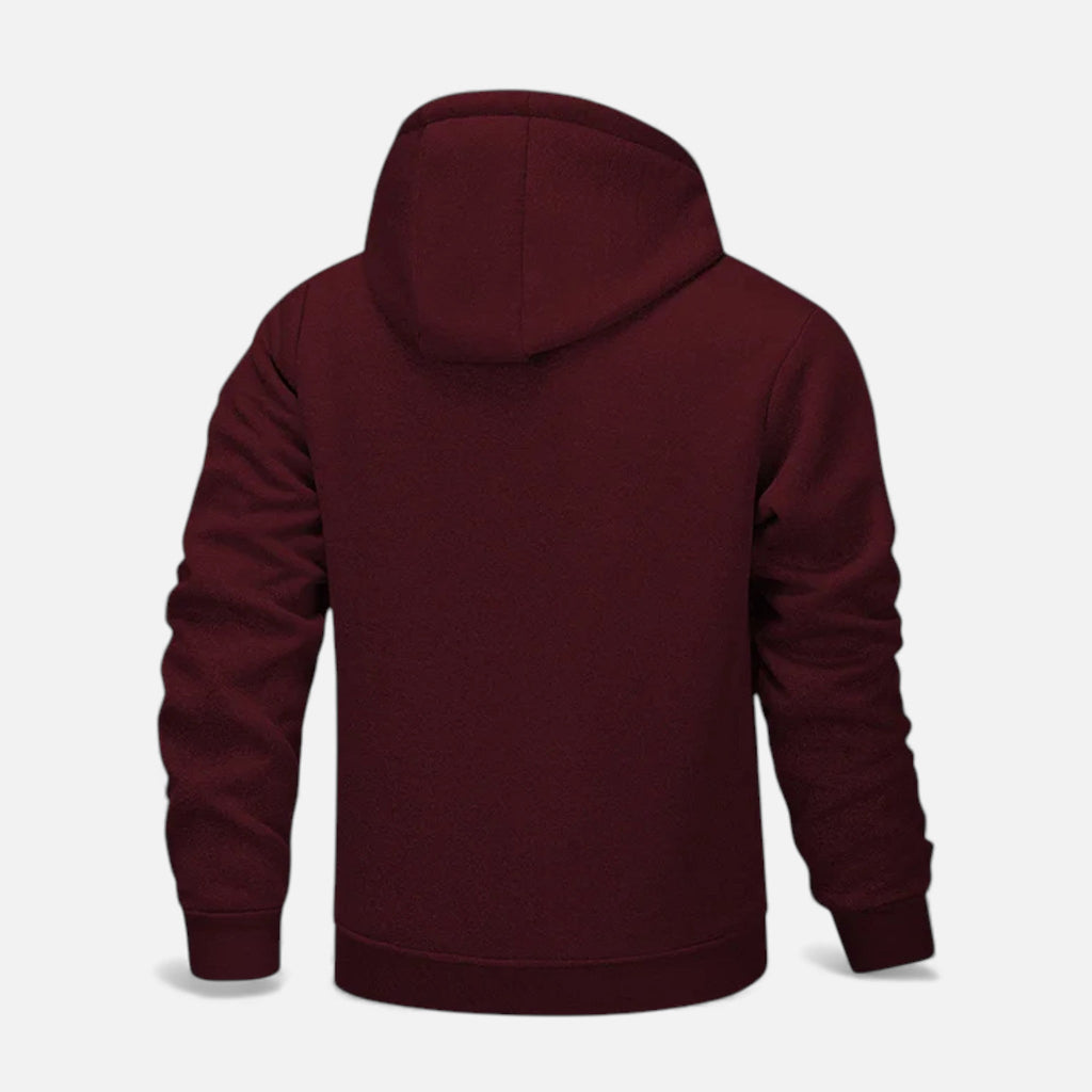 Men's fleece-lined winter hoodie jacket — additional view