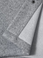 Men's single-breasted long sleeve shacket — detail view
