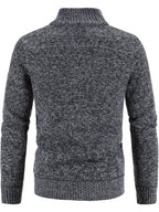 Men's color block ribbed cardigan — alternate view