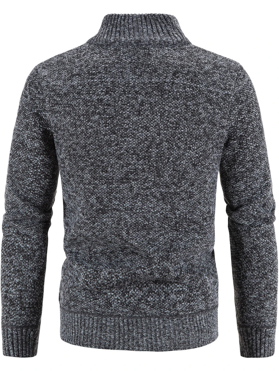 Men's color block ribbed cardigan — alternate view