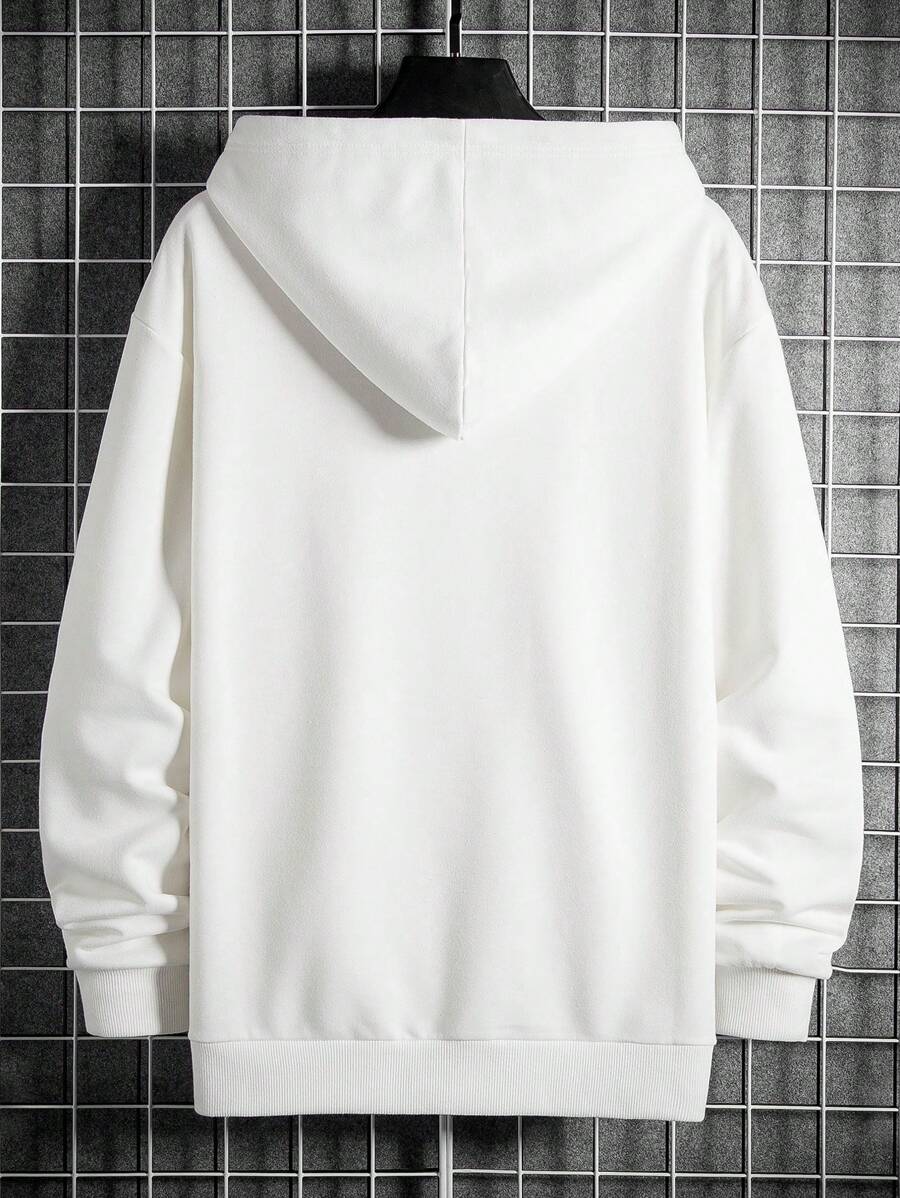 Men's hooded drawstring sweatshirt — alternate view