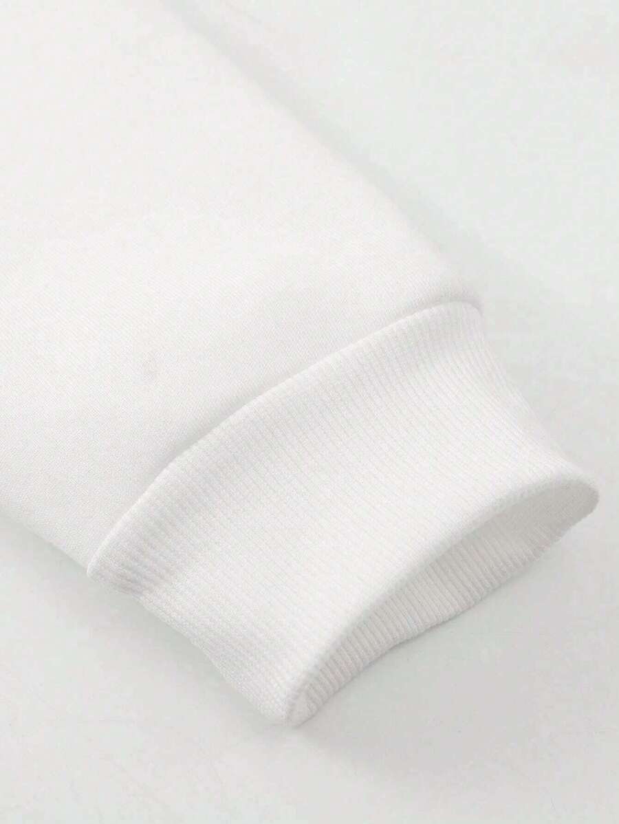 Men's hooded drawstring sweatshirt — detail view