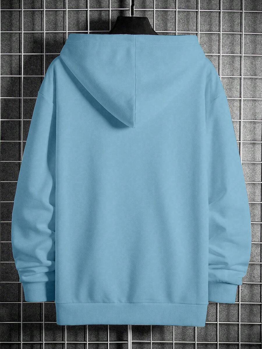 Men's hooded drawstring sweatshirt — additional view