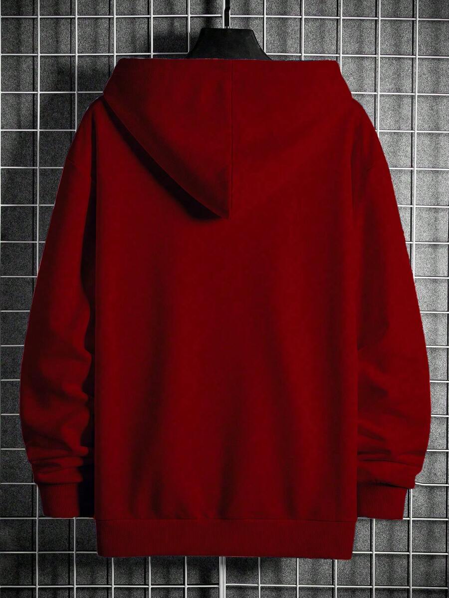 Men's hooded drawstring sweatshirt — additional view