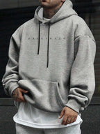 Men's hooded drawstring sweatshirt — additional view