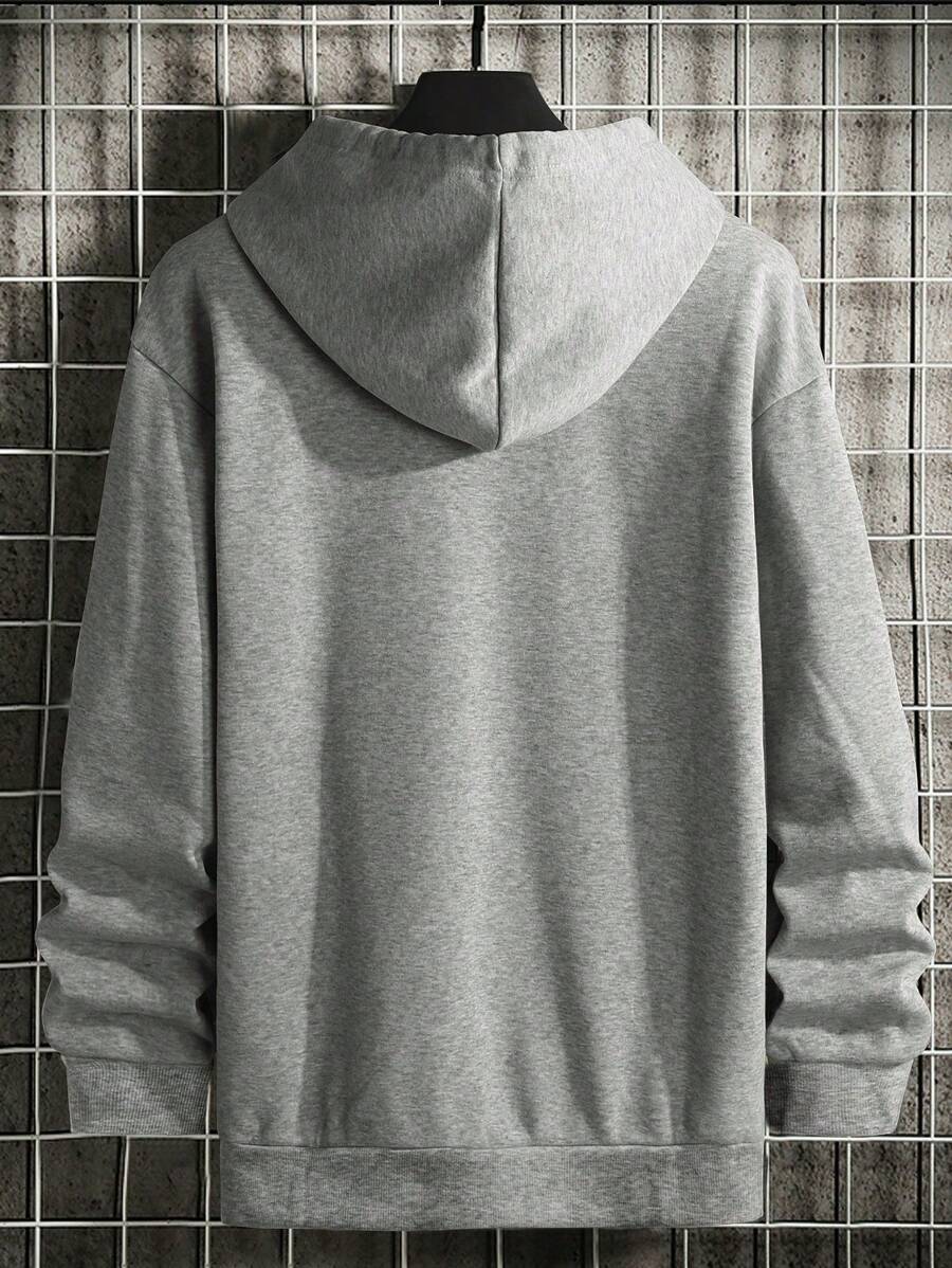 Men's hooded drawstring sweatshirt — additional view