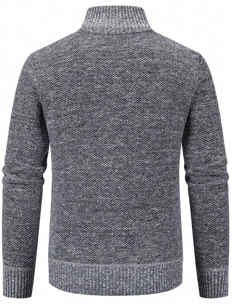 Men's color block ribbed cardigan — additional view