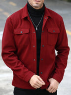Men's single-breasted long sleeve shacket — additional view