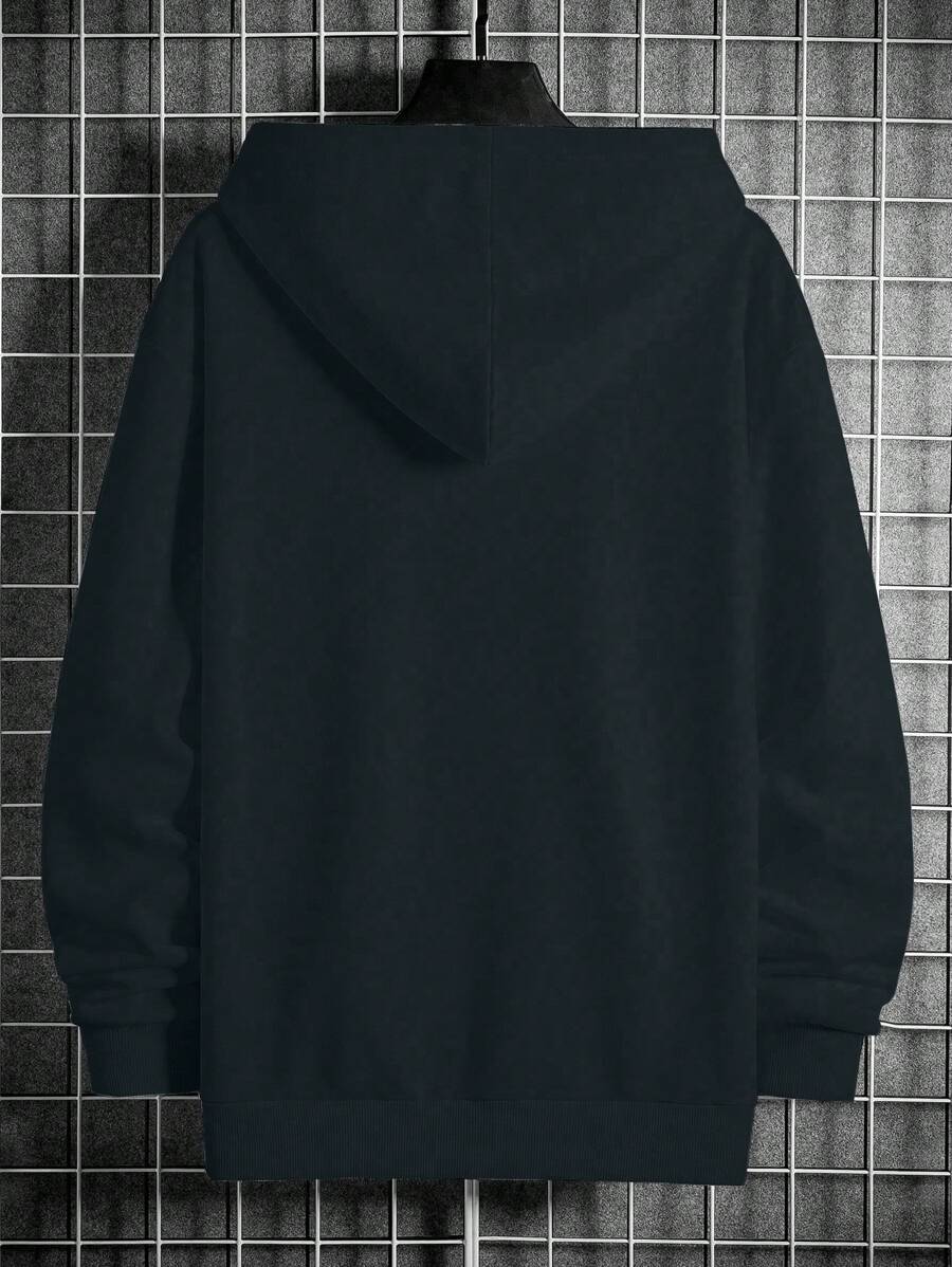 Men's hooded drawstring sweatshirt — additional view