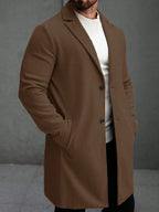 Men's button-up wool winter coat — additional view