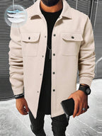Men's single-breasted long sleeve shacket — additional view