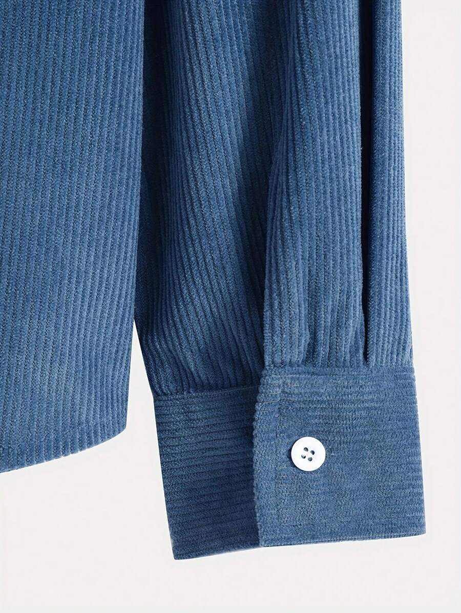 Men's corduroy relaxed-fit hoodie — additional view
