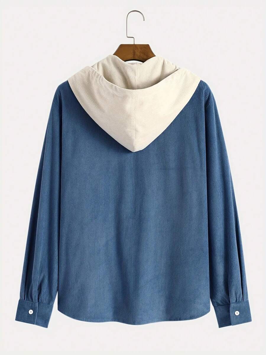 Men's corduroy relaxed-fit hoodie — additional view