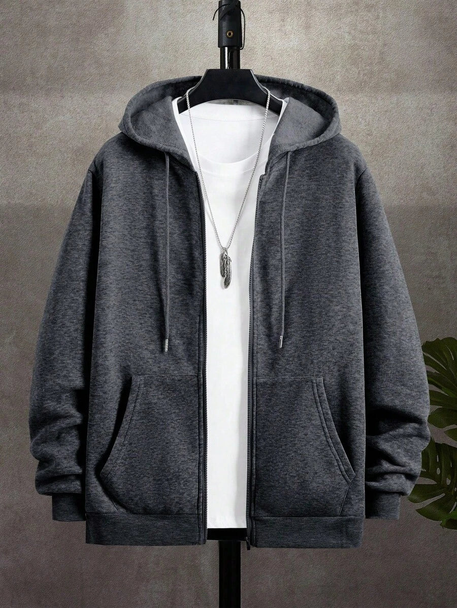 Men's zip-up hooded sweatshirt — additional view