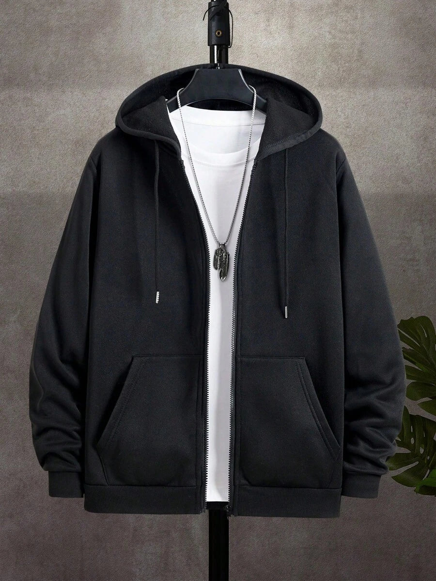 Men's zip-up hooded sweatshirt — additional view