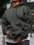 Men's drawstring long sleeve hoodie — additional view
