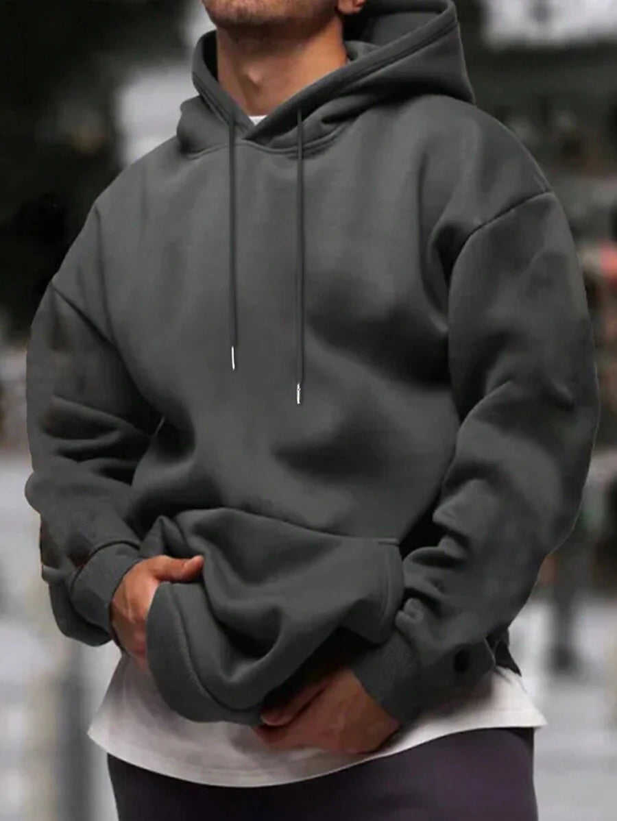 Men's drawstring long sleeve hoodie — additional view