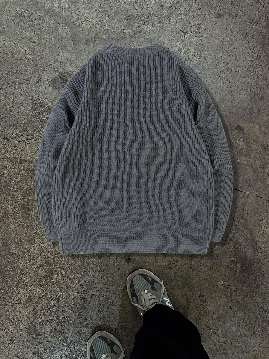Men's crew neck relaxed-fit pullover — additional view