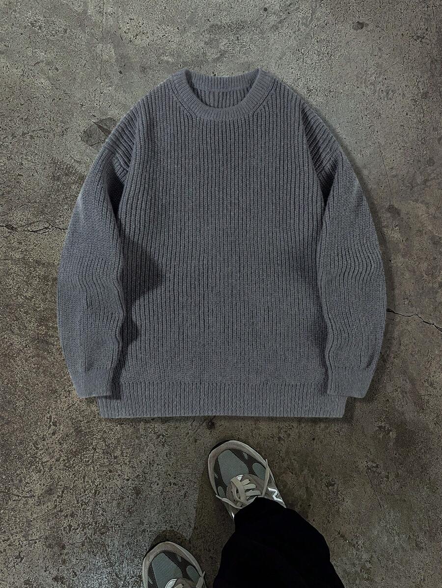 Men's crew neck relaxed-fit pullover — additional view