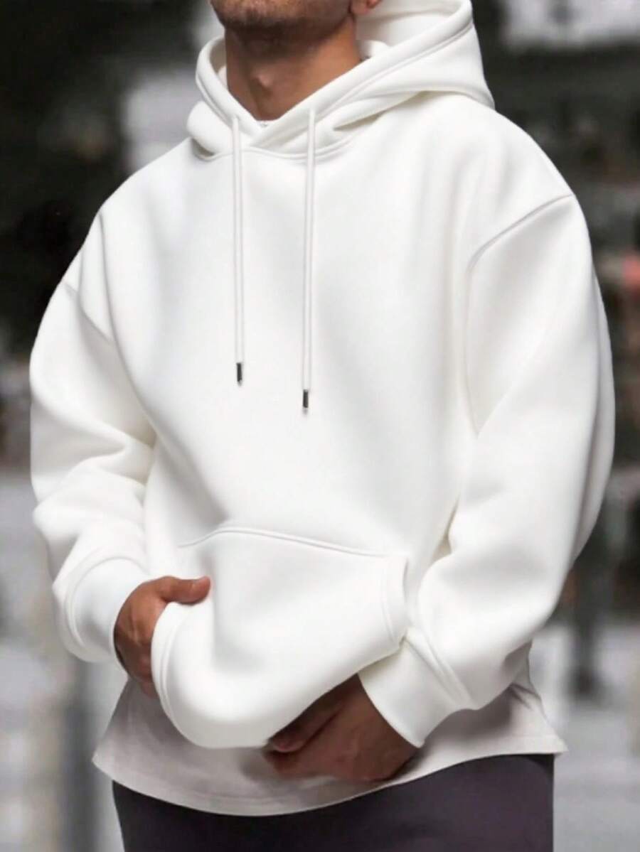 Men's drawstring long sleeve hoodie — additional view