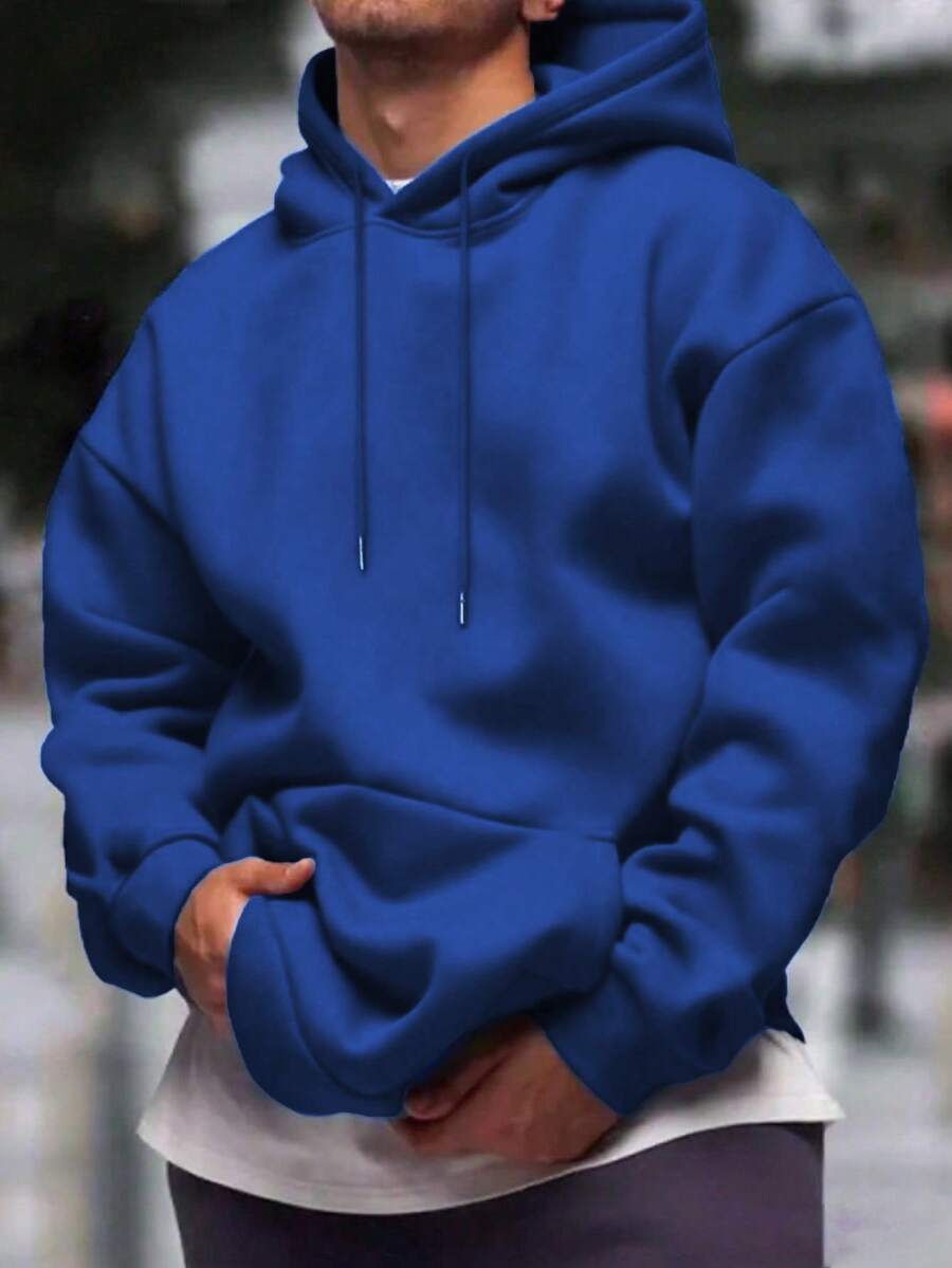 Men's drawstring long sleeve hoodie — additional view