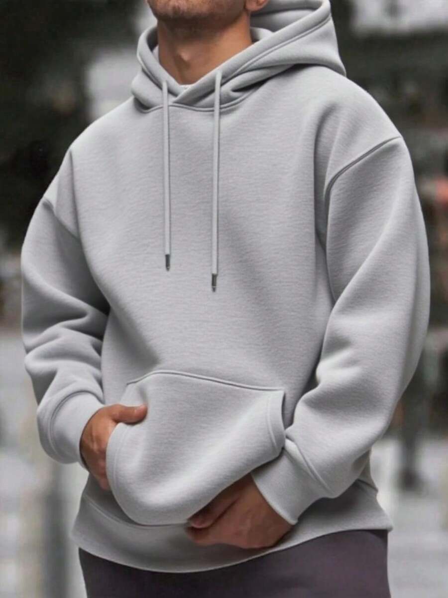 Men's drawstring long sleeve hoodie — additional view