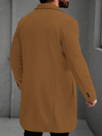 Men's button-up wool winter coat — additional view