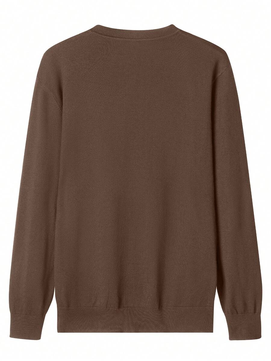 Men's crew neck slim-fit sweater — detail view