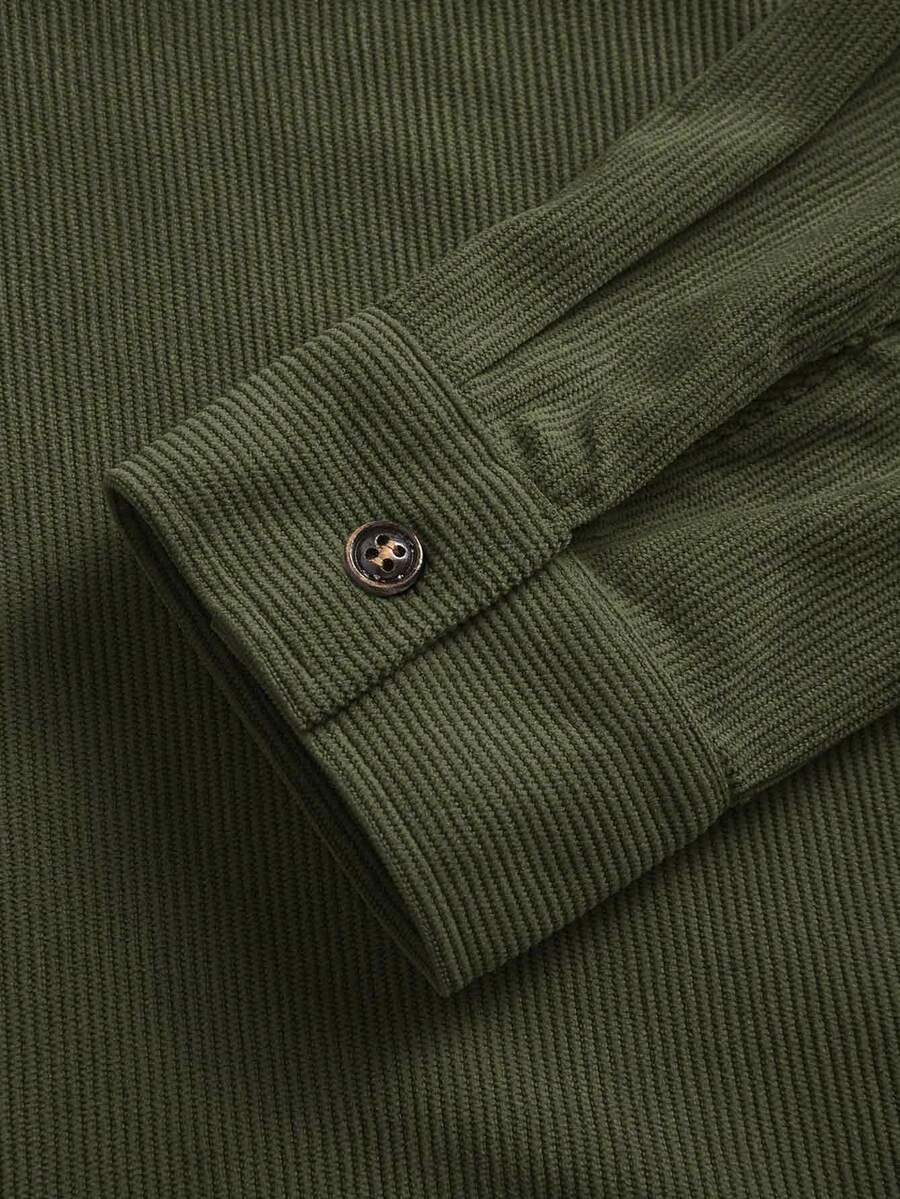 Men's corduroy button-up shacket — additional view