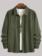 Men's corduroy button-up shacket — additional view