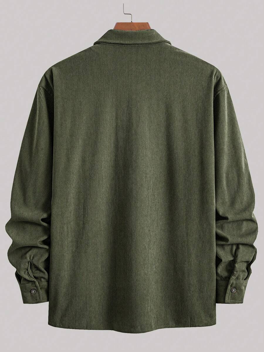 Men's corduroy button-up shacket — additional view