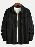 Men's corduroy button-up shacket — additional view