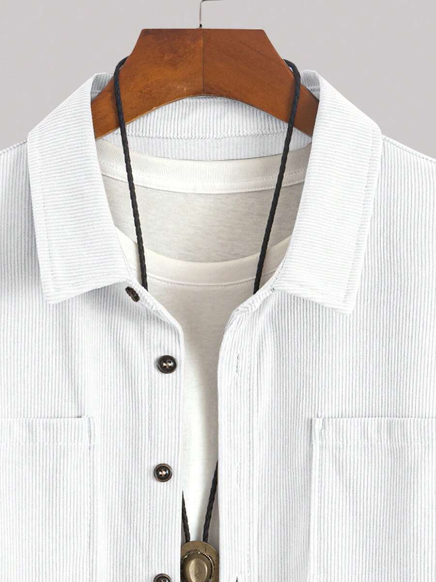 Men's corduroy button-up shacket — additional view