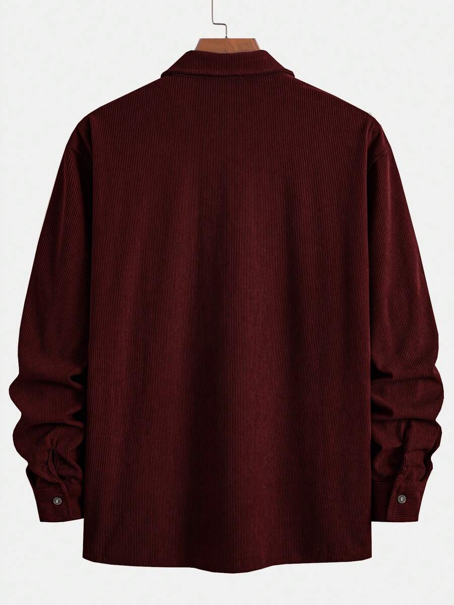 Men's corduroy button-up shacket — additional view