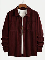 Men's corduroy button-up shacket — additional view