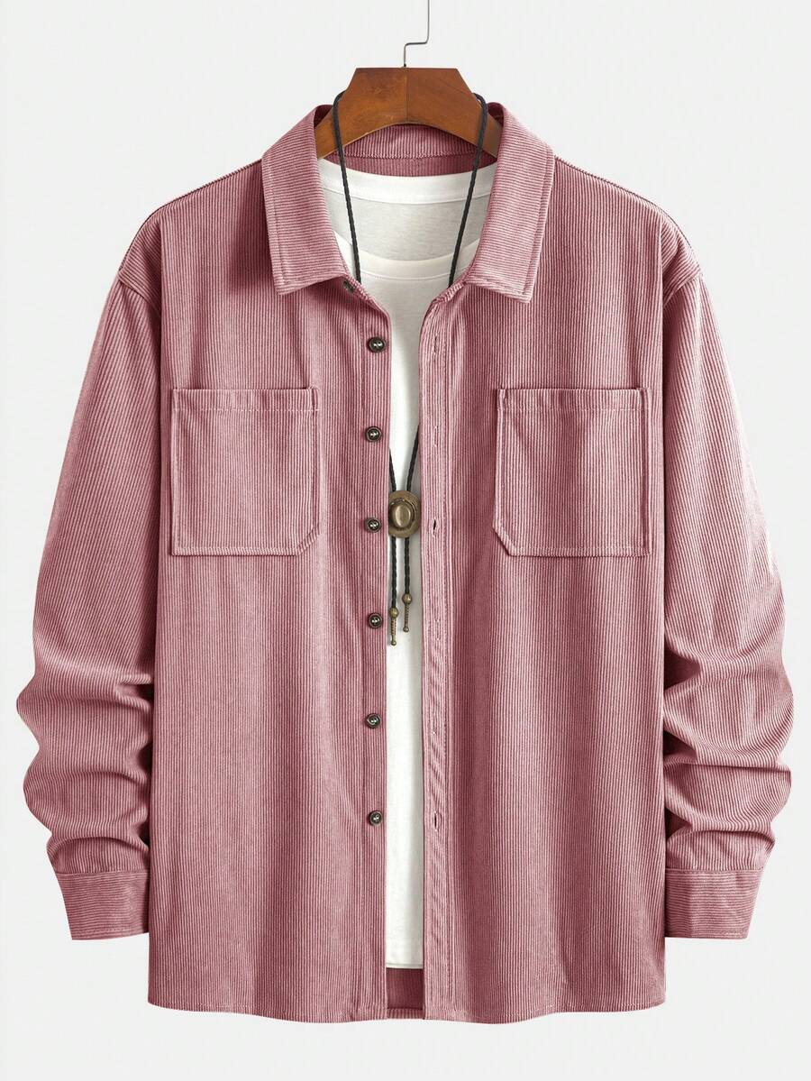Men's corduroy button-up shacket — additional view