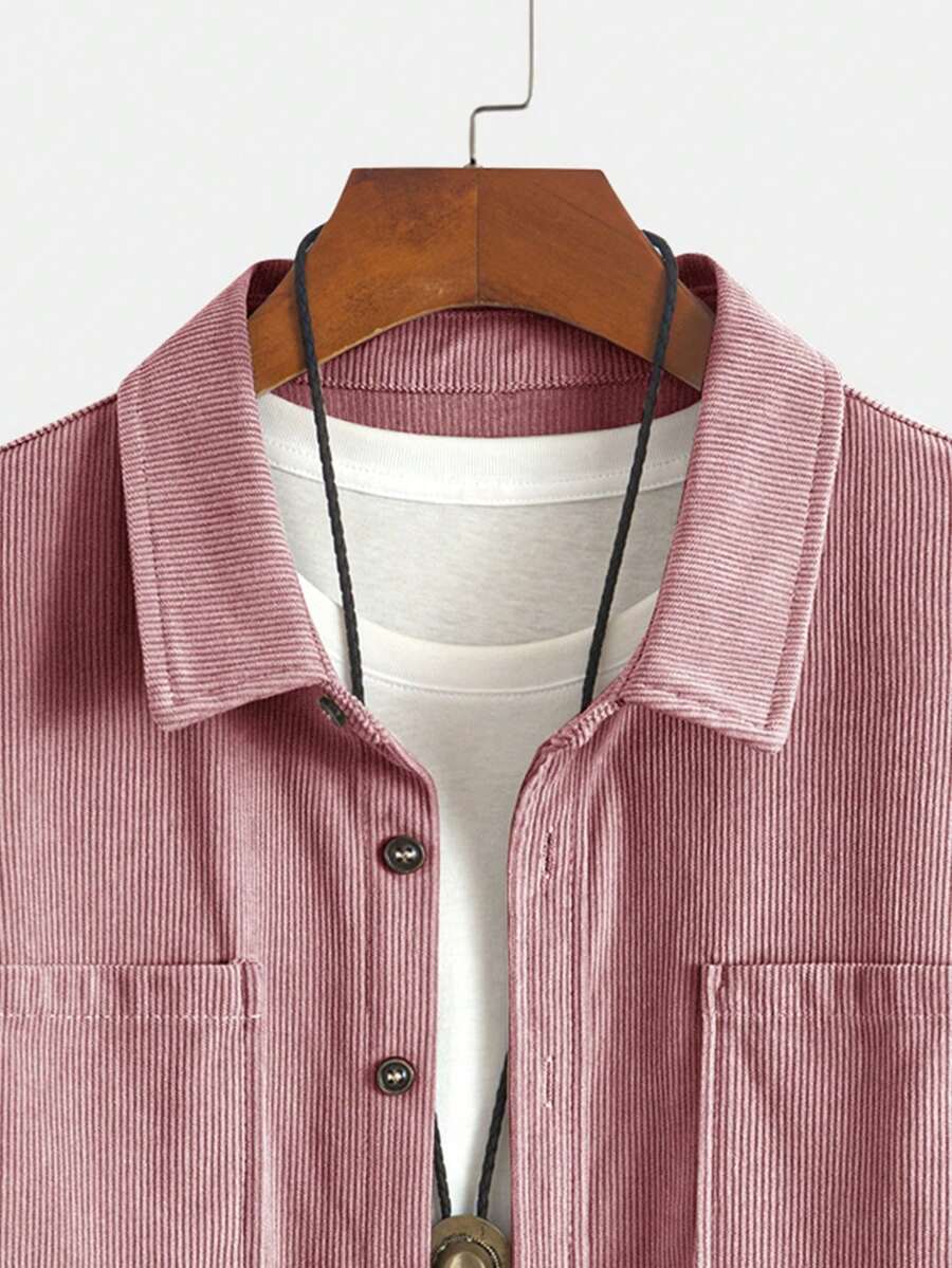 Men's corduroy button-up shacket — additional view