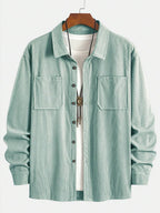 Men's corduroy button-up shacket — additional view