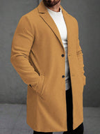 Men's button-up wool winter coat — additional view