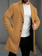Men's button-up wool winter coat — additional view